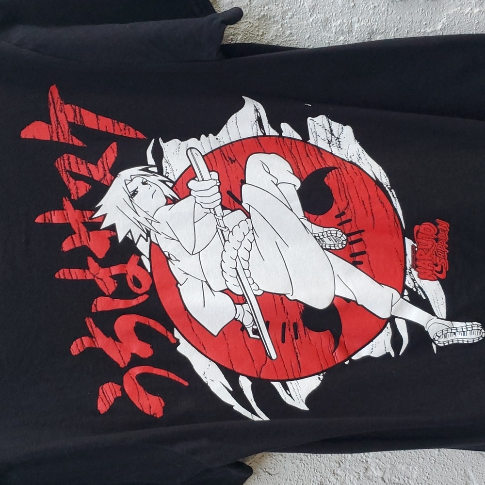 2 Black Naruto Shippuden Short Sleeve T-Shirts Size Small - Picture 7 of 10